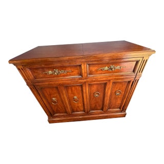 Vintage White Furniture Co. Mechanical Flip-Top Server / Expandable Buffet Bar For Sale