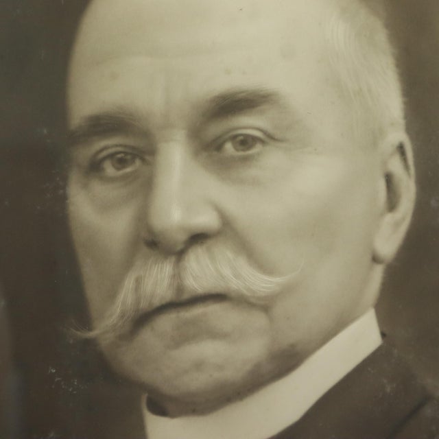 Large Vintage Photo Portrait of Man, 1921 For Sale - Image 12 of 13
