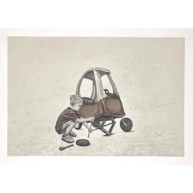 Andrew Scott, The Mechanic 2024 Giclée on 310 gsm Etching Rag Paper - Hand torn edges Edition of unknown size, Embossed...