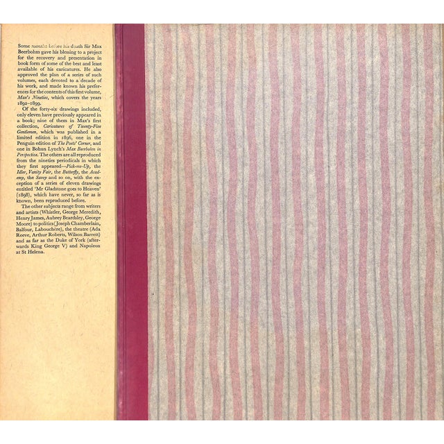 Traditional "Max's Nineties: Drawings 1892-1899" 1958 Beerbohm, Max For Sale - Image 3 of 11