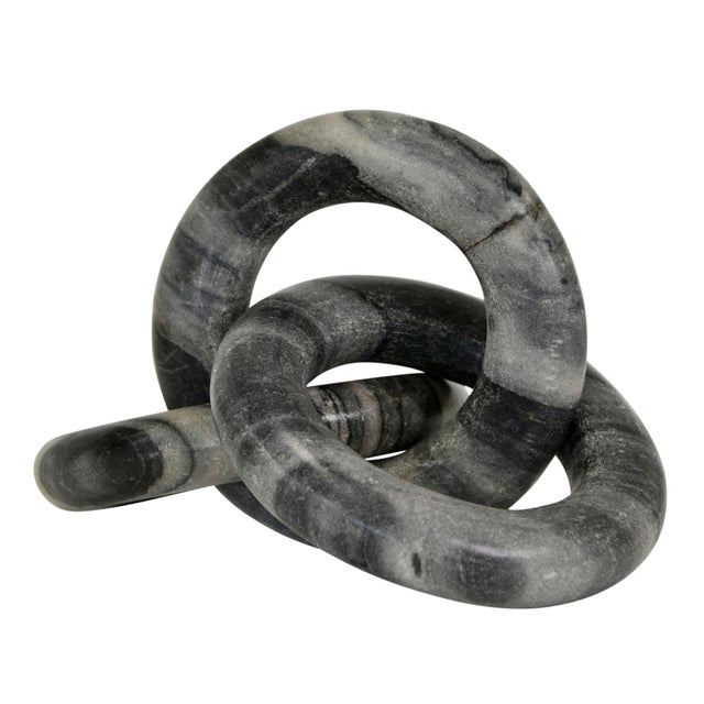 Worlds Away Matthew Izzo Home Circlet Marble Chain Link Decor Accent For Sale - Image 4 of 5
