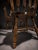 Set of six vintage Colonial / Windsor style spindle back wood dining chairs, including two armchairs and four side chairs....