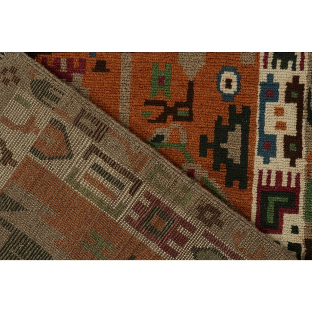 Textile 2010s Rug & Kilim’s Oushak Style Rug in Orange With Colorful Geometric Patterns For Sale - Image 7 of 7
