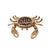 Coastal Vintage 14k Gold Sapphire & Diamond Crab Pin / Pendant For Sale - Image 3 of 3