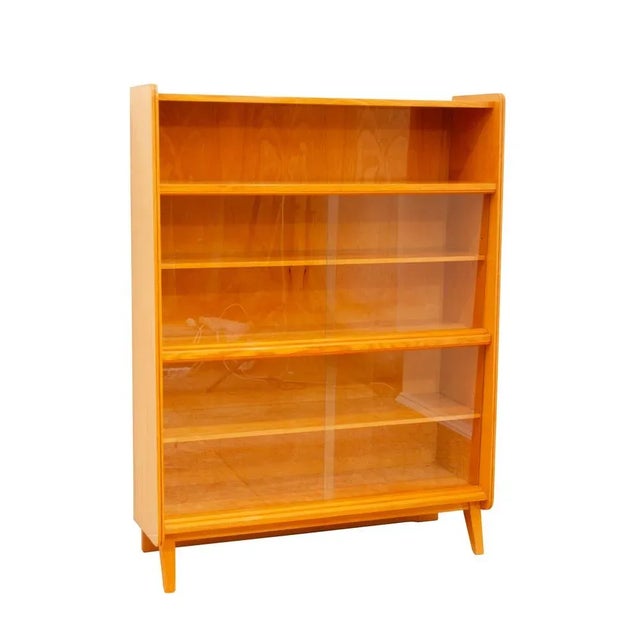 Mid-Century Walnut Bookcase by František Jirák for Jitona, Czechoslovakia, 1960s For Sale - Image 13 of 13