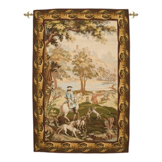 King on a Hunt Loom Woven Tapestry - 156 X 102 Cm (5'1" X 3'4") - Requires Rod Size 3 For Sale