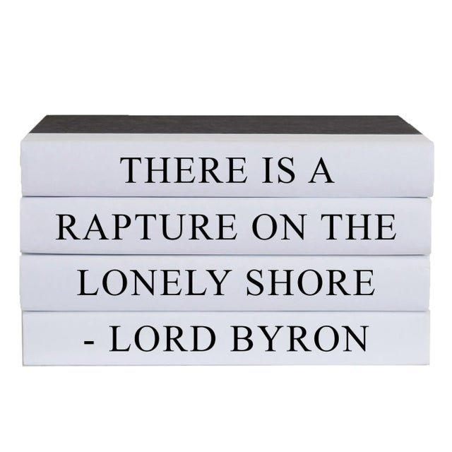 Modern Decorative Books - Quote Book Stack - "Lonely Shore" For Sale - Image 3 of 3