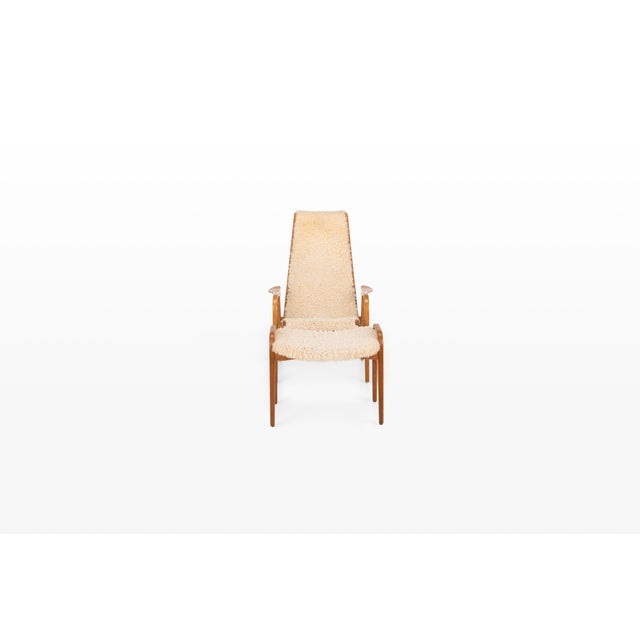 Yngve Ekström Set of Lamino Lounge Chair and Ottoman by Yngve Ekström for Swedese, 1950s For Sale - Image 4 of 15