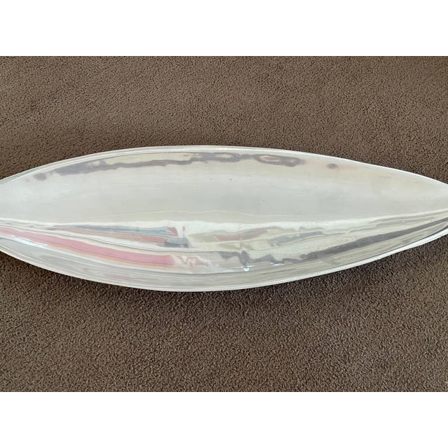 Unique Metal Alloy Tray by Nambe. Sleek and slender leaf-shaped. Artist marking. Our Santa Fe home had several pieces from...
