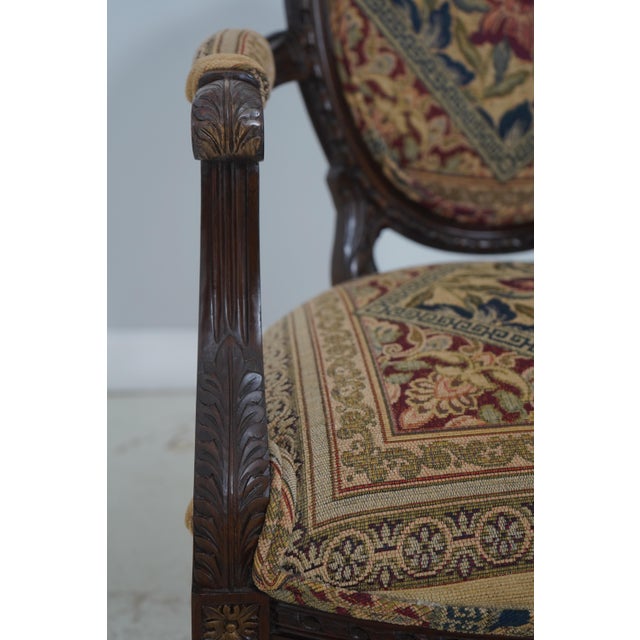 Pair of Andre Originals Louis XVI Style Armchairs For Sale - Image 10 of 18