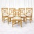French Late 20th Century Set of 6 French Blonde Rattan Target Dining Chairs in the Manner of McGuire, Newly Upholstered For Sale - Image 3 of 5