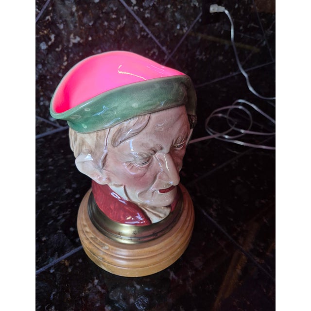 English Mid 20th Century Beswick Ware "Scrooge" Character Jug Uplight Accent Lamp (Jg) For Sale - Image 3 of 6