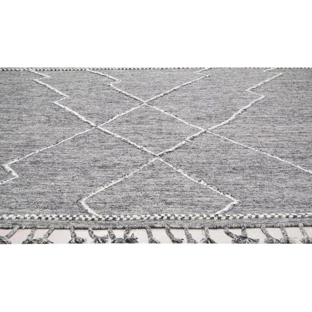 Moroccan Moroccan Zanafi Hand Knotted Wool Rug,8'X10' For Sale - Image 3 of 5