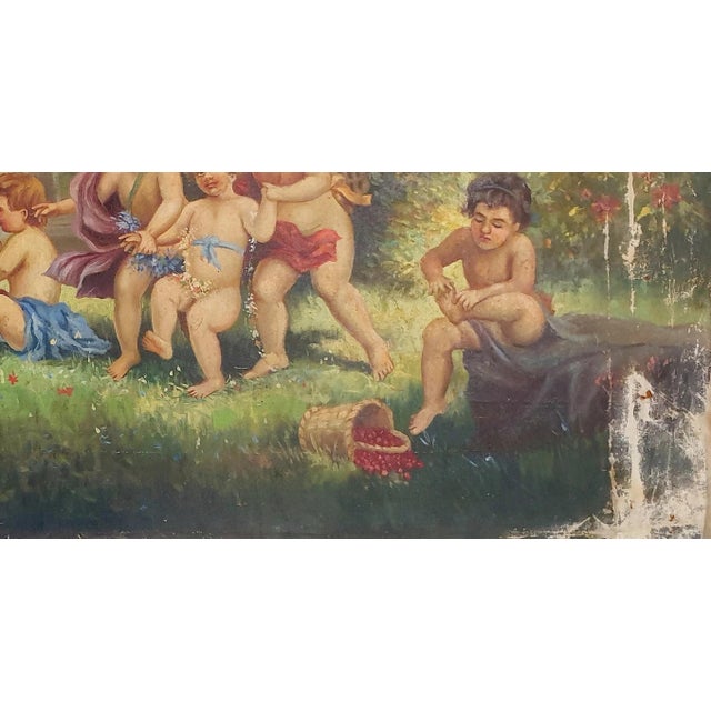 1970s Angels Oil Painting, Original Ukrainian Art, Socialist Realism 66-126 For Sale - Image 6 of 6