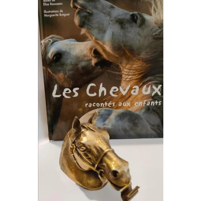 1960s Ted Arnold Ltd. Brass Tone Metal Horse Head Tape Dispenser For Sale - Image 10 of 10
