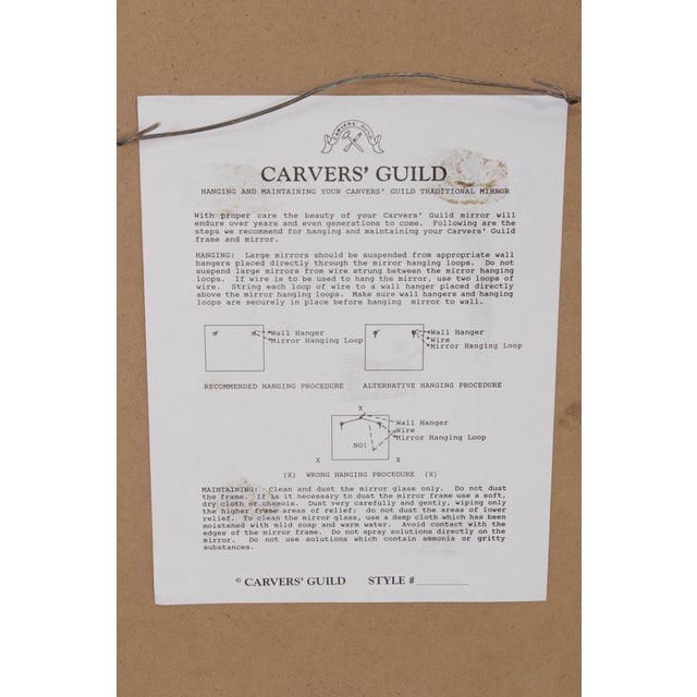 Carvers Guild Adams Style Gold Frame Mirror For Sale - Image 13 of 13