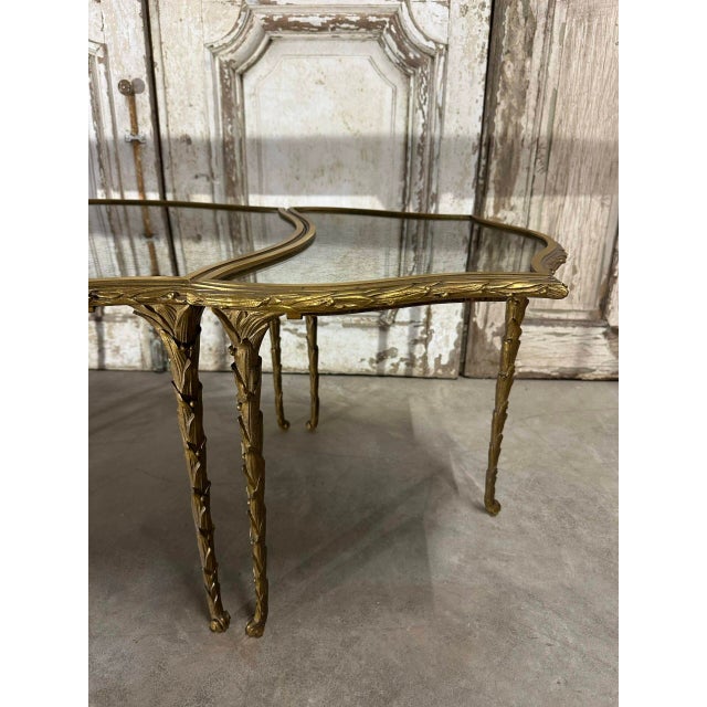Metal French Bronze Coffee Table from Maison Bagues, 1950s For Sale - Image 7 of 17