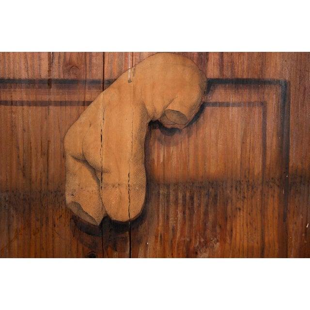 French Scrubbed Pine Decoupage & Trompe l'Oeil Doors For Sale - Image 10 of 18