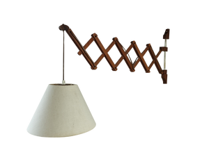 Mid-Century Swedish Teak Wall Lamp with a Grade Low