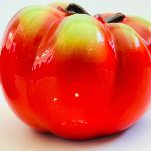 Mid Century Ceramic Tomato Salt and Pepper Shakers, Japan 1960s For Sale - Image 10 of 12