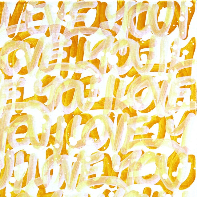 2020s Sunshine on Your Face - Original Graffiti Love Typography Mixed Media Painting For Sale - Image 5 of 9