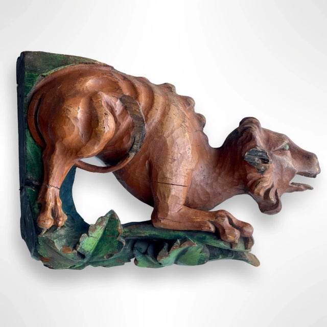 19th Century Black Forest Carved Wood Gargoyle Wall Sculptures- a Pair ...