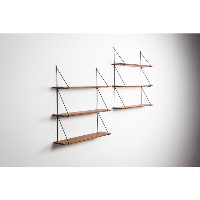 Minimalistic Wooden Shelving Units, 1960s, Set of 2 For Sale - Image 4 of 14