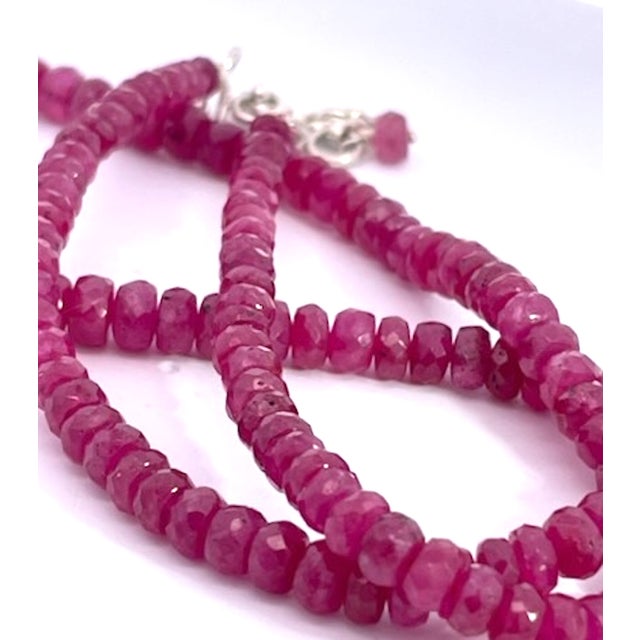 Ruby Beads on Silver For Sale In Los Angeles - Image 6 of 9
