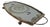 Vintage Art Deco Mirrored Glass Serving Tray with Floral Motif, Central Europe, 1930 For Sale
