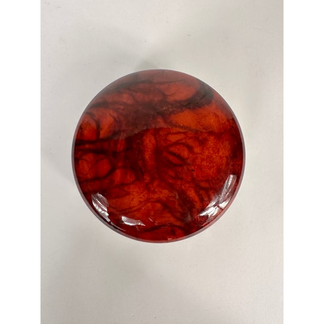 Mid 20th Century Mid 20th Century Mid-Century Modern Round Alabaster Box From Italy For Sale - Image 5 of 7