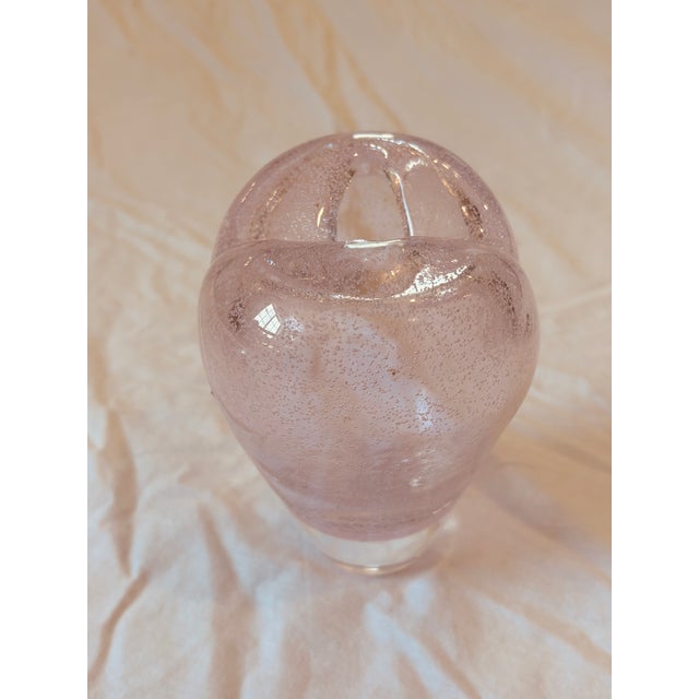 Murano 1950s Murano Art Glass Pink Heart Vase For Sale - Image 4 of 5