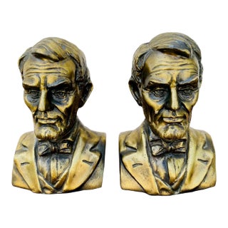 Mid 20th Century Lincoln Bookends - a Pair For Sale