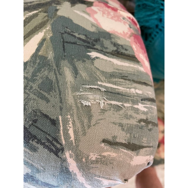 1970s Vintage Paul Frankl Style Rattan 3/4 Pretzel Sofa For Sale - Image 11 of 11