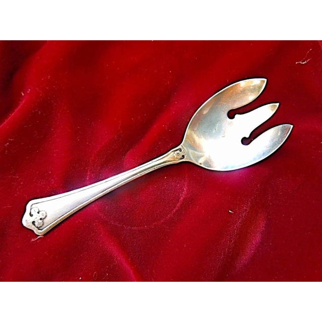 Rare 1912 Wallace Sterling Silver Arts & Crafts Carmel Baby/Child Ice Cream Fork - No Mono For Sale