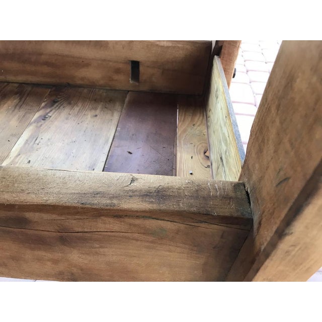 Carpenters Workbench with Drawer and Shelf, 1900s For Sale - Image 5 of 18