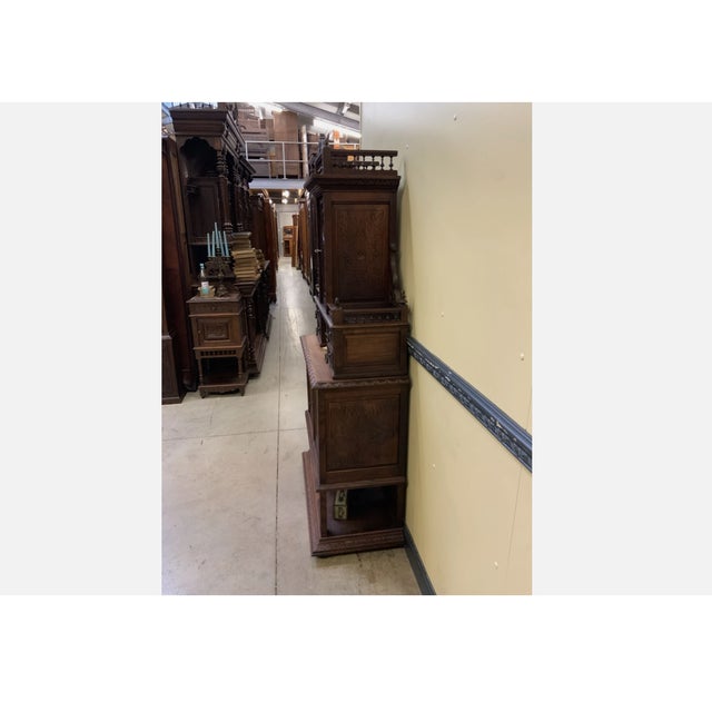 Brown Antique Buffet in Oak, 1880 For Sale - Image 8 of 13