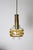 Mid-Century Murano Glass Pendant Lamp with Golden Yellow Waves and Brass, 1970s For Sale - Image 13 of 18