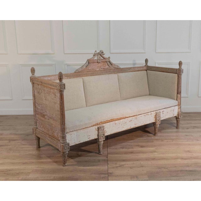 18th-Century Swedish Gustavian Sofa with Original Scraped Paint, Circa 1780 For Sale - Image 13 of 16