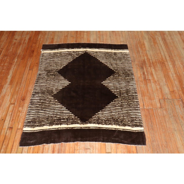 Vintage Turkish Mohair Rug - 4'8" x 6' For Sale In New York - Image 6 of 18