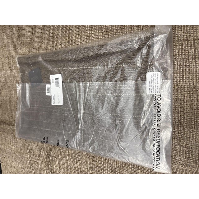 RH Restoration Hardware Kuba Cloth Pickstitch Outdoor Pillow Cover 13" × 21" Lumbar | Camel / Brown New Configured RH...