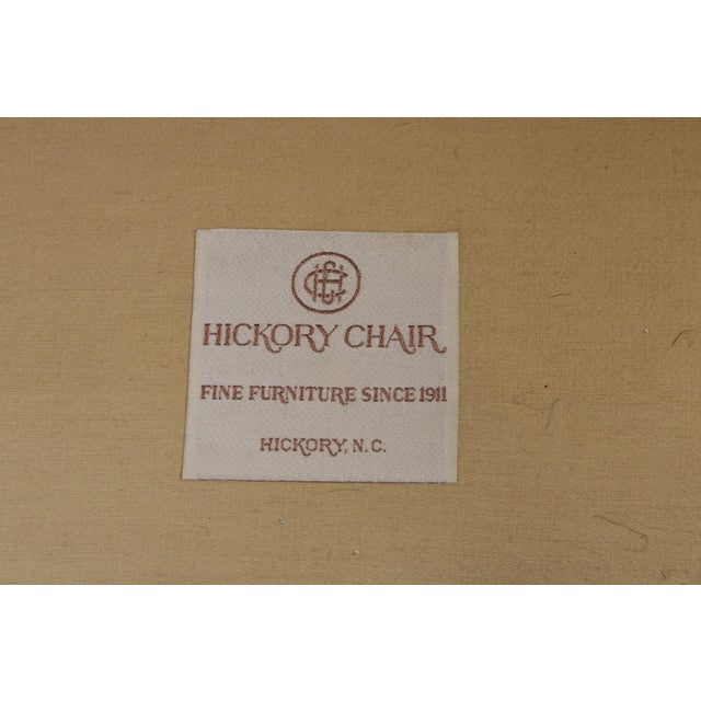 Hickory Chair Mahogany Frame Sheridan Style Loveseat Settee For Sale - Image 17 of 17