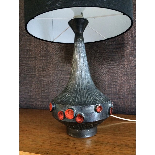 Belgian Art Pottery Table Lamp by Rogier Vandeweghe for Perignem, 1960s For Sale - Image 10 of 18