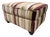Donghia Striped Velvet Ottoman, For Sale