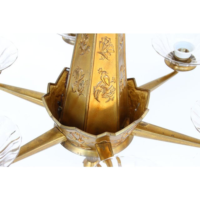 Chandelier with Bird Motifs in the style of Dagobert Peche, 1920s For Sale - Image 17 of 18