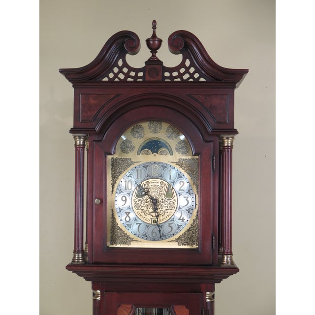 Ethan Allen 5 Tube Chime Mahogany Grandfather Clock Chairish