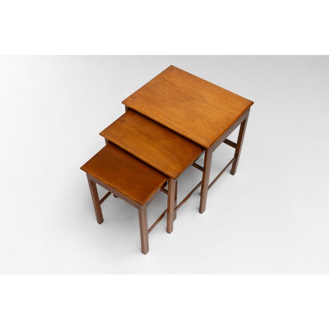 Mid-Century Modern Nesting Tables, 1970s, Set of 3 For Sale - Image 4 of 9