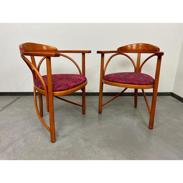 Thonet Secession No. 81 Tripod Chairs attributed to Thonet, 1930s, Set of 2 For Sale - Image 4 of 16