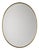 Italian Oval Brass Mirror, 1950s For Sale