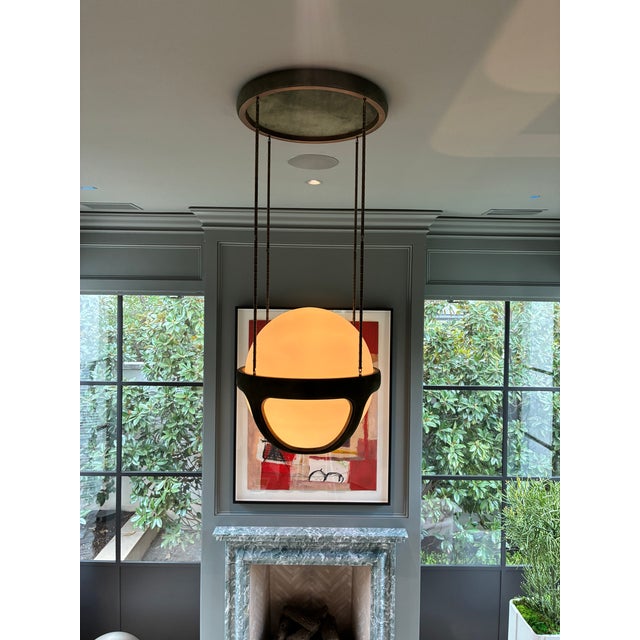 2020s Contemporary Apparatus Reprise Pendant in Juniper Suede For Sale - Image 5 of 5