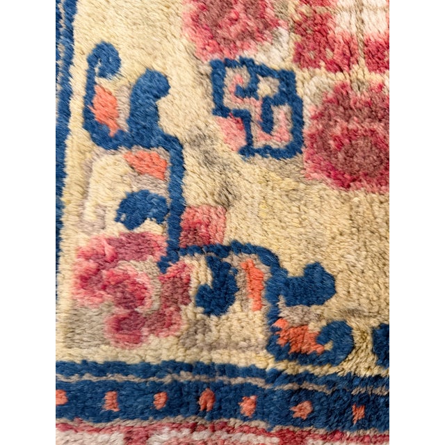 Art Deco Mid-20th Century Chinese Art Deco Rug 2'1" X 2'2" For Sale - Image 3 of 10